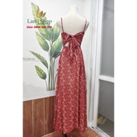 Đầm maxi đi biển nơ lưng sang chảnh ( sẵn )