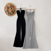 Đầm maxi gân tay dài form dài basic