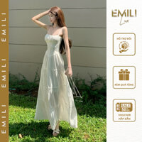 Đầm maxi hai dây cúp ngực Emili đầm xoè dài xếp tầng công chúa phong cách kiểu nữ [v438]