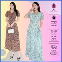 Đầm maxi hoa nhí Vol hàn dễ thương HÀNG ĐẸP GIÁ TỐT