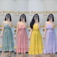 ĐẦM MAXI HỌA TIẾT HOA CÚC