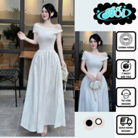 Đầm maxi lệch vai, Đầm nữ dự tiệc ôm body trễ vai xoắn vai dáng dài nhẹ nhàng sang chảnh Bối Boutique