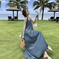 đầm maxi nữ khoét lưng - đầm đi biển siêu xinh đẹp t71 . thongnhat