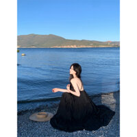 Đầm maxi tone đen hở lưng Julian Dress