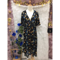 Đẩm Maxi Voan Họa Tiết 2 hand Nhật hiệu INGNI- Size M