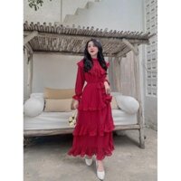 ĐẦM MAXI VOAN TẦNG TIỂU THƯ BÈO DÀI 2 MÀU (MAXI ĐẸP)