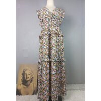 Đầm maxi voan tay cánh tiên xuất khẩu Emma & Michele