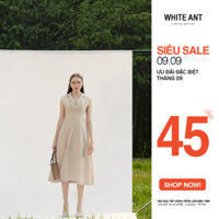 Đầm Midi Dáng Xòe A, Cổ V WHITE ANT QUINTESSA A-LINE DRESS Thiết Kế Tết Dây Thủ Công 2 Bên Sườn 120400173