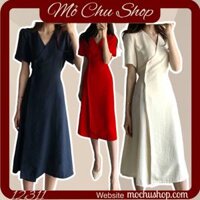 ĐẦM MIDI ĐẮP CHÉO TÀ 12311 - Đỏ - S