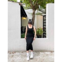 ĐẦM MIDI ĐEN 2S BASIC