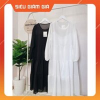 Đầm Midi Nữ Dáng Dài 🦋 Váy Tiểu Thư Viền Tầng 2 Lớp Màu 🦋