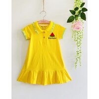Đầm MIKI kids cổ bẻ vàng dưa hấu
