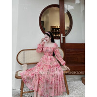 Đầm mixi hoa đi biển