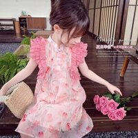 Đầm Mùa Hè Bé Gái 2024 Thời Trang Trẻ Em Nhỏ Tay Bay Đầm Công Chúa Bé Gái Mới Áo Vest Trung Quốc20250326