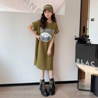 Đầm mùa hè mới cho bé gái Bala, phong cách Hàn Quốc ngọt ngào mát mẻ, đầm dài xẻ tà cho trẻ em