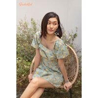 ĐẦM NẸP GẤP CỘT NƠ LƯNG