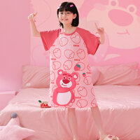 Đầm Ngủ Cotton In Hình Phật baju budak perempuan Cho Bé Gái