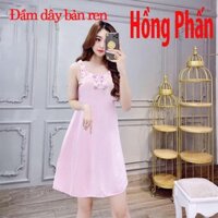 ĐẦM NGỦ DÂY BẢN REN THUN LẠNH 2 DÂY PHỐI REN