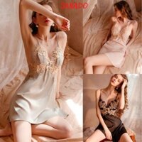Đầm ngủ dễ thương SANADO váy ngủ lụa gợi cảm quyến rũ V04
