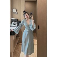 Đầm ngủ gợi cảm sexy Babydoll chất Lụa Latin phối ren 2 tầng Đồ ngủ nữ cao cấp