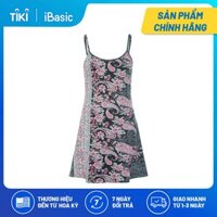 Đầm ngủ nữ thun 2 dây họa tiết hoa văn iBasic 7916-1 - Mix màu ngẫu nhiên - M