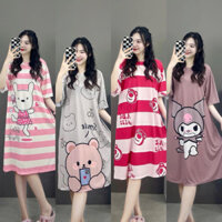 Đầm ngủ thun tăm lạnh bigsize dẻo mịn 145