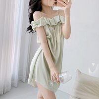 Đầm Ngủ Vải Lụa Lạnh Thời Trang Pháp Gợi Cảm Dành Cho Nữ