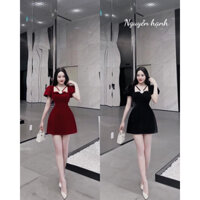 đầm Nhung kèm hoa 55-90kg QUỲNH NHƯ BIGSIZE