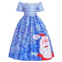 Đầm Noel bé gái đáng yêu, xinh xắn - chất cotton siêu thoáng mát cho bé dễ dàng hoạt động at111D
