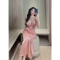 Đầm nữ 2 dây Đầm Maxi Nữ Siêu Sang Chất Lụa Latin Cao Cấp Váy Nữ Sexy shopdonguSK NK