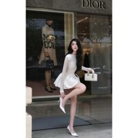 Đầm nữ chất ren phối phi siêu bồng váy nữ dự tiệc dạo phố xinh xắn - gigi the dress