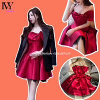 ĐẦM NỮ CÚP NGỰC XÒE NỮ ĐẦM DỰ TIỆC VÁY CÔNG CHÚA ĐẦM ĐỎ XẾP LY BẢN TO đẹp giá rẻ