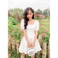 Đầm Nữ, Đầm trắng dạo phố nơ lưng siêu xinh