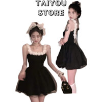 Đầm Nữ Thiết Kế Váy Bồng TAIYOU STORE Đầm Body Chân Váy Xòe, Tôn Dáng, Phối Lưới, Ren Hoa Cực Xinh Đi Tiệc, Đi Chơi