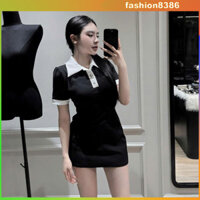 Đầm Nữ, Váy Ôm Body Cổ Bẻ Phối Viền, Cúc Ngực – Thanh Lịch, Sang Trọng, Tôn Dáng Hoàn Hảo