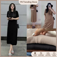 Đầm Nữ Váy Suông Dáng Dài Dập Li Trơn Qc Xịn, Mát Mặc Nhà Đi Chơi Sang Chảnh Bigsize