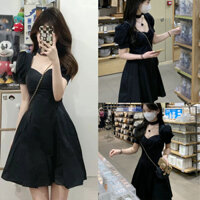 đầm nữ💖COCOLEN💖 Đầm nữ đen công chúa hotgirl đen eo bóp đầm nữ COCOLEN7911