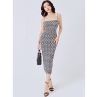 Đầm ôm body 2 dây hoạ tiết