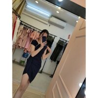 Đầm Ôm Body Cổ Chéo K189 - Fleur Boutique (Hàng may thiết kế ,ảnh thật shop tự chụp)
