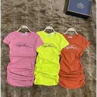 Đầm ôm body nhún Tay ngắn[ TÔN DÁNG NGỌC TRINH, freesize<55kg], co dãn 4 chiều, mềm_Mịn, eo thon