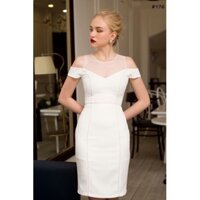 Đầm Ôm Body Trễ Vai Phối Lưới - MS434