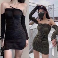 Đầm ôm body trễ vai tôn dáng phong cách quyến rũ dành cho nữ