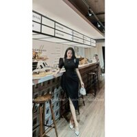 ĐẦM ÔM DỰ TIỆC NHÚN EO HỞ VAI DỄ THƯƠNG