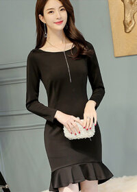 Đầm ôm đuôi cá thu đông dự tiệc 55 - 2xl