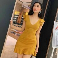 Đầm ôm tay bèo đuôi cá đan dây lưng siêu xinh