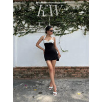 Đầm ống nơ choàng cổ