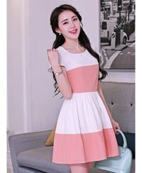 Đầm Phối 2 Màu - 1739