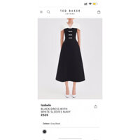 Đầm phối nơ choàng vai TED baker size 0