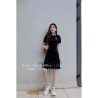 Đầm Polo Body Cổ Bẻ Thêu Chữ