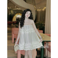 Đầm quây bèo dáng rộng bầu bí bon chen được nha